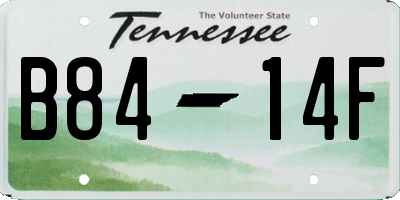 TN license plate B8414F
