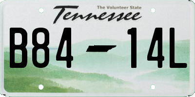 TN license plate B8414L