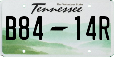 TN license plate B8414R