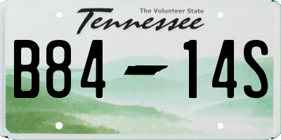 TN license plate B8414S