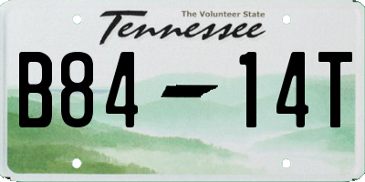 TN license plate B8414T