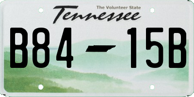 TN license plate B8415B