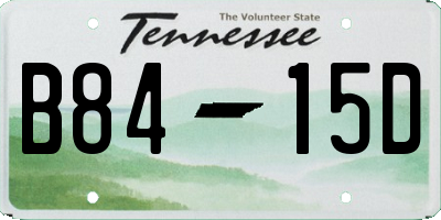 TN license plate B8415D