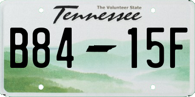 TN license plate B8415F