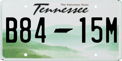 TN license plate B8415M