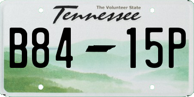 TN license plate B8415P