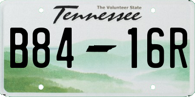 TN license plate B8416R