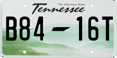 TN license plate B8416T