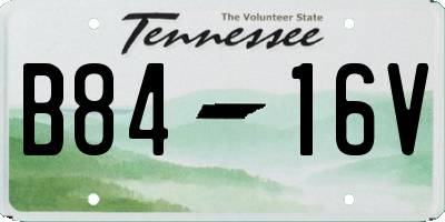 TN license plate B8416V