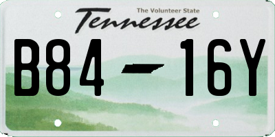 TN license plate B8416Y