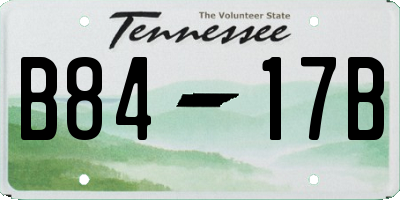 TN license plate B8417B