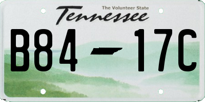 TN license plate B8417C
