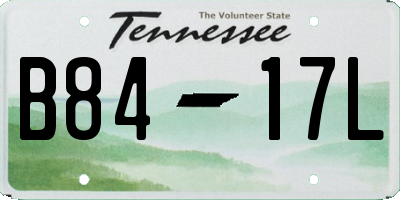 TN license plate B8417L