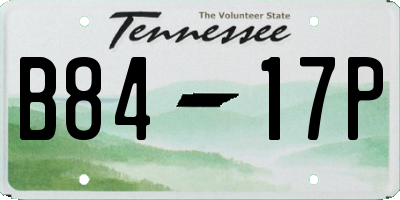 TN license plate B8417P