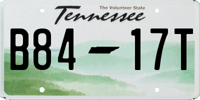 TN license plate B8417T