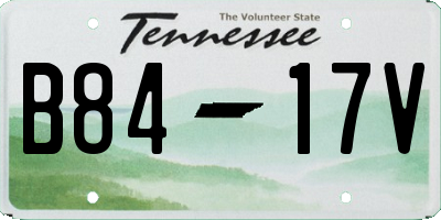 TN license plate B8417V