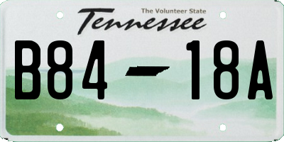 TN license plate B8418A