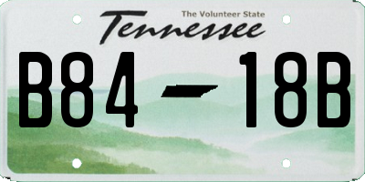 TN license plate B8418B