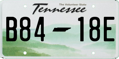 TN license plate B8418E