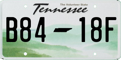 TN license plate B8418F