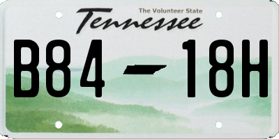 TN license plate B8418H