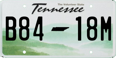 TN license plate B8418M