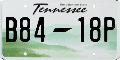 TN license plate B8418P