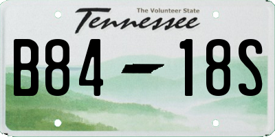 TN license plate B8418S