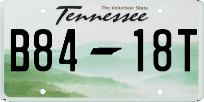 TN license plate B8418T