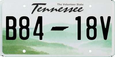 TN license plate B8418V
