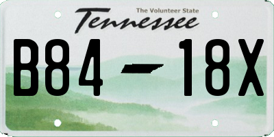 TN license plate B8418X
