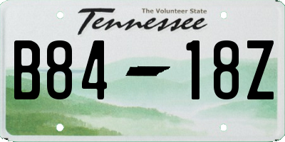 TN license plate B8418Z