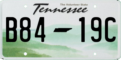TN license plate B8419C