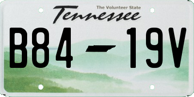 TN license plate B8419V