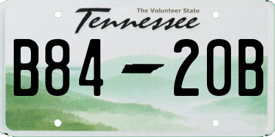 TN license plate B8420B