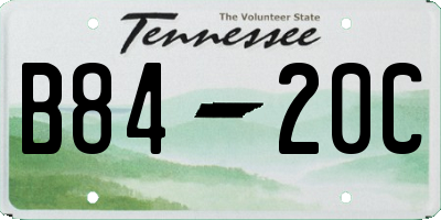 TN license plate B8420C