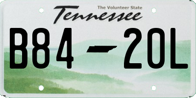 TN license plate B8420L