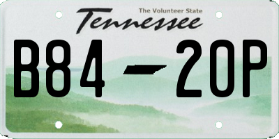 TN license plate B8420P