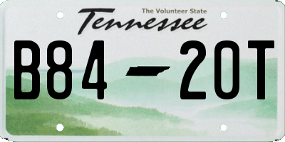 TN license plate B8420T