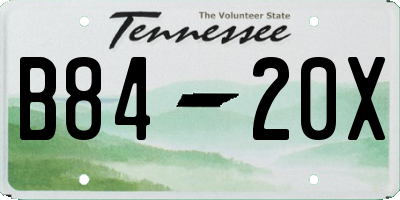 TN license plate B8420X