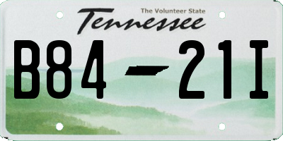 TN license plate B8421I