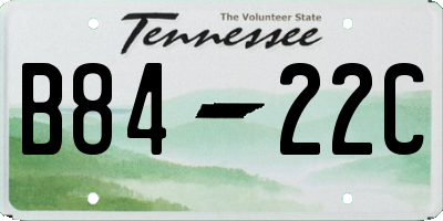 TN license plate B8422C