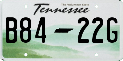 TN license plate B8422G