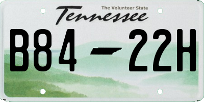 TN license plate B8422H