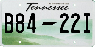TN license plate B8422I