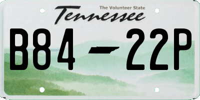 TN license plate B8422P