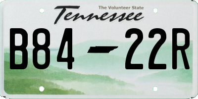 TN license plate B8422R