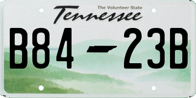 TN license plate B8423B
