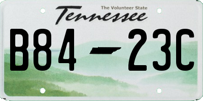 TN license plate B8423C