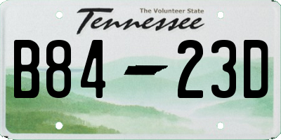 TN license plate B8423D